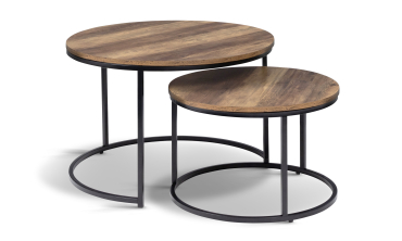 Table basses rondes gigognes Eliza - lot de 2
