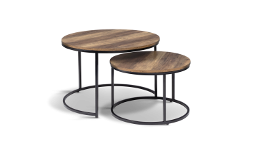 Table basses rondes gigognes Eliza - lot de 2