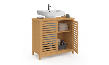 Meuble sous vasque sur pieds Maya 2 portes