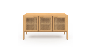 Buffet Eve 3 portes en cannage L110cm
