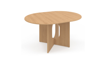 Table à manger ronde extensible Mathis bois  Ø110-150cm