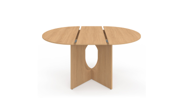 Table à manger ronde extensible Mathis bois  Ø110-150cm