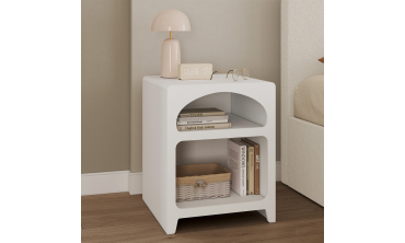 Tables de chevet organiques blanches - lot de 2