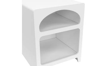 Tables de chevet organiques blanches - lot de 2