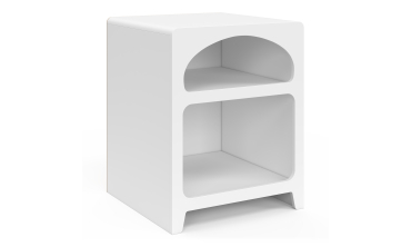 Tables de chevet organiques blanches - lot de 2