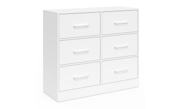 Commode Uma 6 tiroirs blanc