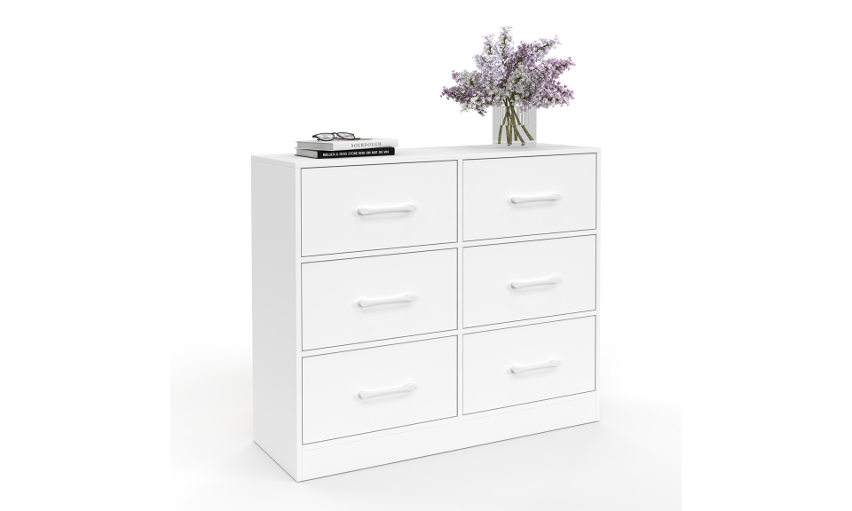 Commode Uma 6 tiroirs blanc Commode Uma 6 tiroirs blanc