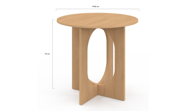 Table à manger ronde Mathis bois Ø80cm