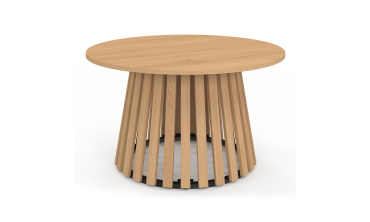 Table basse ronde Camélia pieds lattes