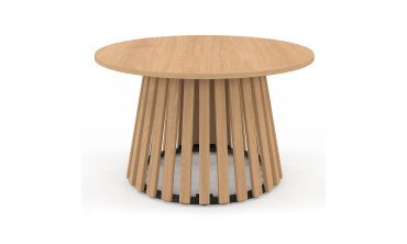 Table basse ronde Camélia pieds lattes