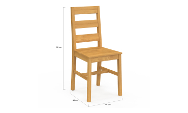 Chaises Alfie en bois de pin - lot de 4