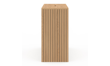 Table d'appoint mini bar Faustine bois et lattes