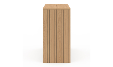Table d'appoint mini bar Faustine bois et lattes
