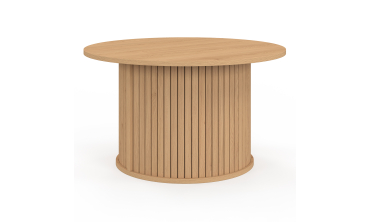 Table basse ronde Albane pieds lattes