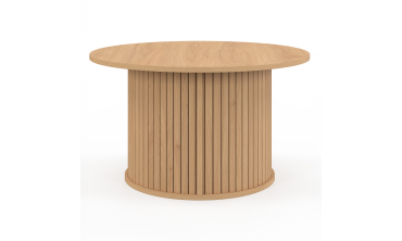 Table basse ronde Albane pieds lattes