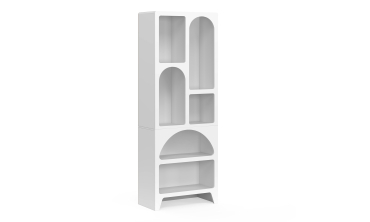 Etagère organique 6 compartiments blanche 160cm