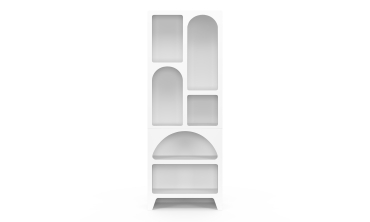 Etagère organique 6 compartiments blanche 160cm
