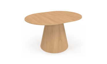 Table à manger ronde extensible Elvis bois Ø110-150cm