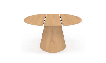 Table à manger ronde extensible Elvis bois Ø110-150cm