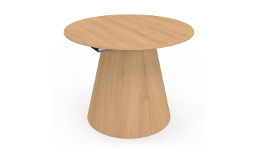 Table à manger ronde extensible Elvis bois Ø110-150cm