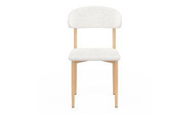 Chaises Callisto en bouclette et pieds métal - lot de 6