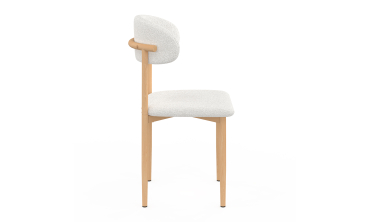Chaises Callisto en bouclette et pieds métal - lot de 6