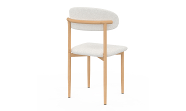 Chaises Callisto en bouclette et pieds métal - lot de 6