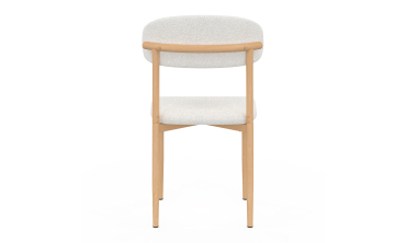 Chaises Callisto en bouclette et pieds métal - lot de 6