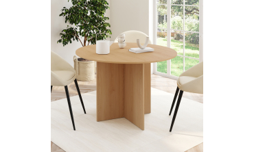 Table à manger ronde Ophélia bois Ø110cm