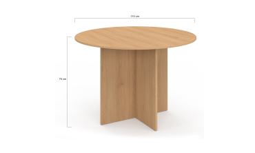 Table à manger ronde Ophélia bois Ø110cm