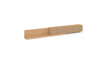 Meuble TV extensible Movena effet lattes L215-360cm