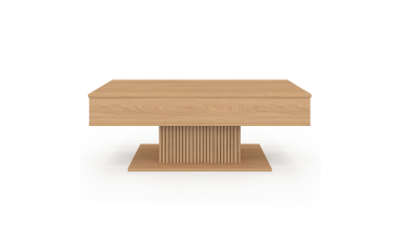 Table basse Tania avec plateau relevable bois et pieds lattes L110cm