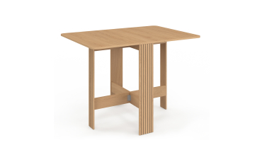 Table à manger dépliable Faustine bois et lattes 103cm
