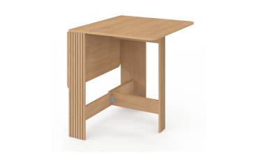Table à manger dépliable Faustine bois et lattes 103cm
