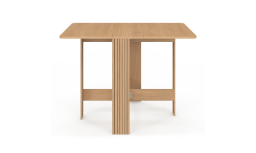 Table à manger dépliable Faustine bois et lattes 103cm