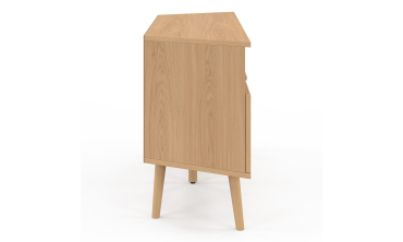 Meuble TV d'angle Faustine effet lattes L110cm