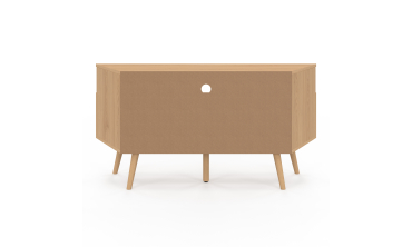 Meuble TV d'angle Faustine effet lattes L110cm