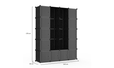 Armoire de rangement multifonction 12 cubes