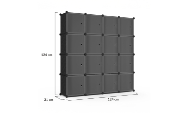 Armoire de rangement multifonction 16 cubes
