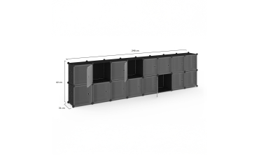 Armoire de rangement multifonction 16 cubes