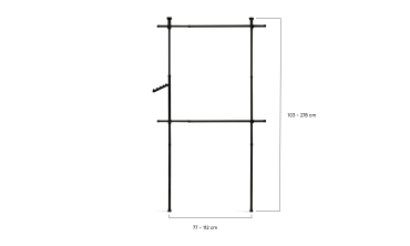 Penderie télescopique H278cm