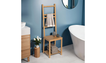 Chaise porte serviette Maya 4 niveaux en bambou