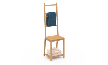 Chaise porte serviette Maya 4 niveaux en bambou