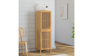 Armoire Eve 1 porte cannage H120cm