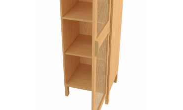 Armoire Eve 1 porte cannage H120cm