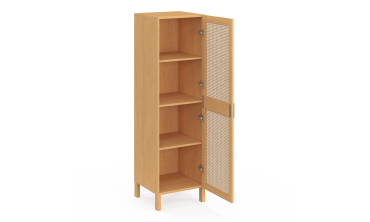 Armoire Eve 1 porte cannage H120cm