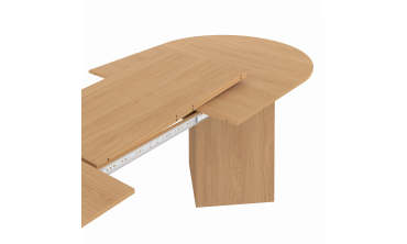 Table à manger extensible Gabin effet hêtre et pieds design 200-300cm