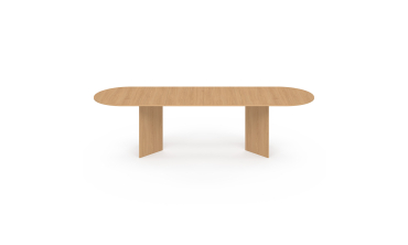 Table à manger extensible Gabin effet hêtre et pieds design 200-300cm