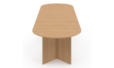 Table à manger extensible Gabin effet hêtre et pieds design 200-300cm