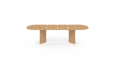 Table à manger extensible Gabin effet hêtre et pieds design 200-300cm